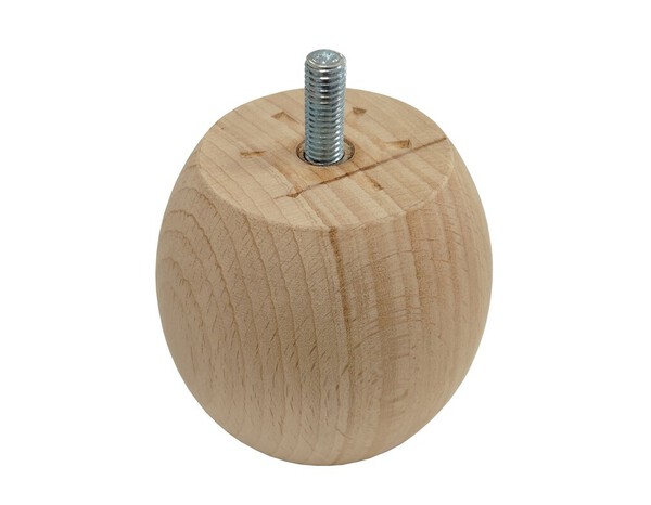 Pied de lit boule brut H. 70 mm x Ø 78 mm - Brico Dépôt