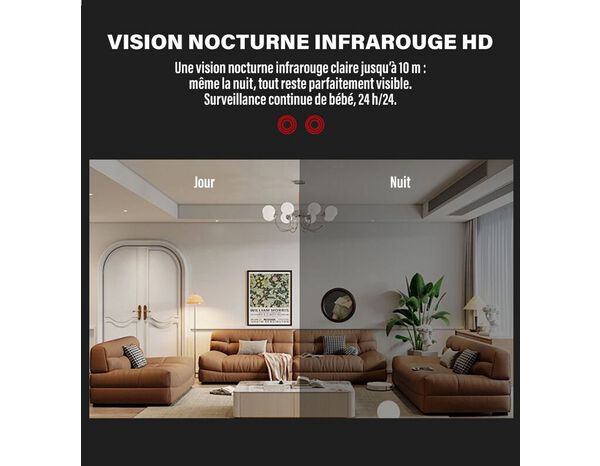 Caméra intérieure rotative full HD NEOWCM_5MP_611 - Brico Dépôt