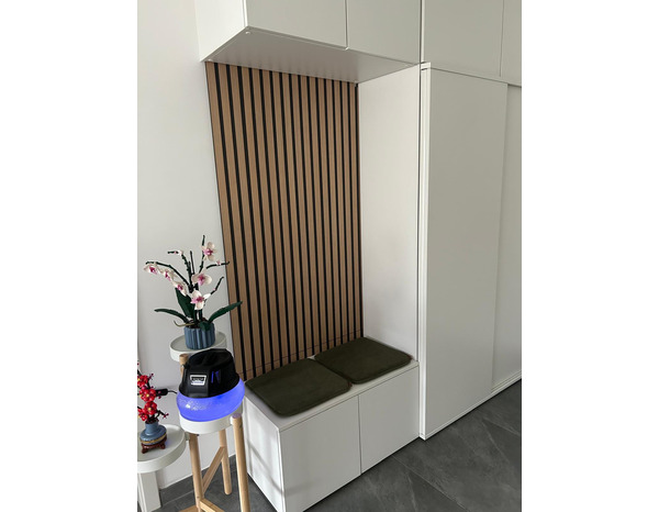 Panneaux tasseaux décoratifs imitation chêne clair 3D KIWI WALL - 1380 x 195 x 10 mm - Brico Dépôt