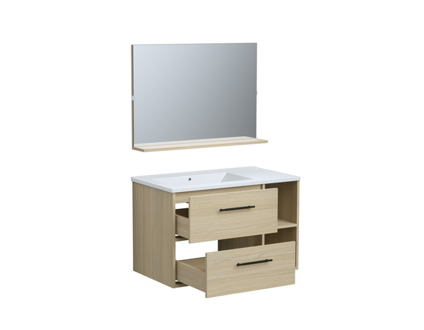Ensemble meuble salle de bain + vasque + mirroir ARTY L.80 - Brico Dépôt