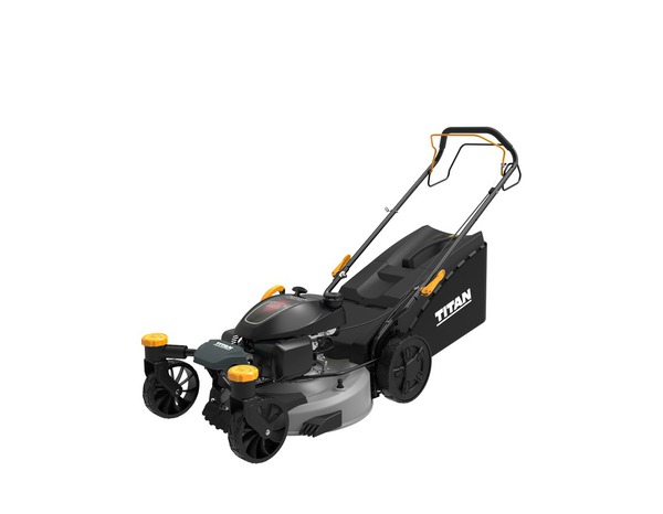 Tondeuse thermique autotractée 201 cm³ - 53 cm - 2 roues pivotantes - Titan - Brico Dépôt