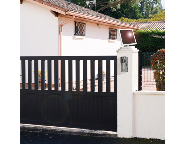 Portier vidéo solaire noir, caméra HD 3mp + carillon sans fil blanc - Brico Dépôt