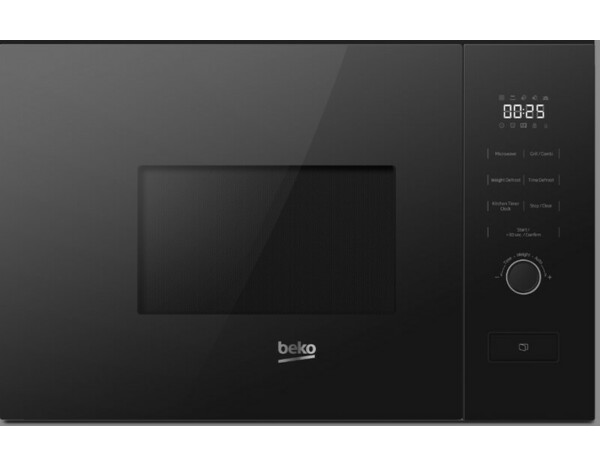 Micro-ondes grill noir 20 litres 800 W intégrable avec affichage led - Beko - Brico Dépôt