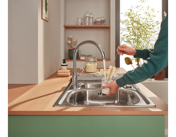 Mitigeur évier "Start" Loop Chromé - Grohe - Brico Dépôt
