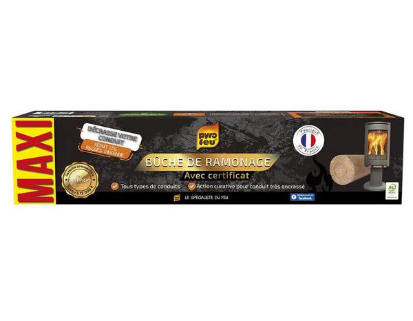 Maxi bûche de ramonage pour tous conduits - Pyrofeu - Brico Dépôt