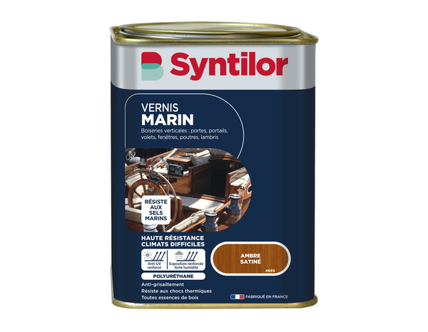 Vernis marin bois intérieur/extérieur ambre satin 1 L - Syntilor - Brico Dépôt