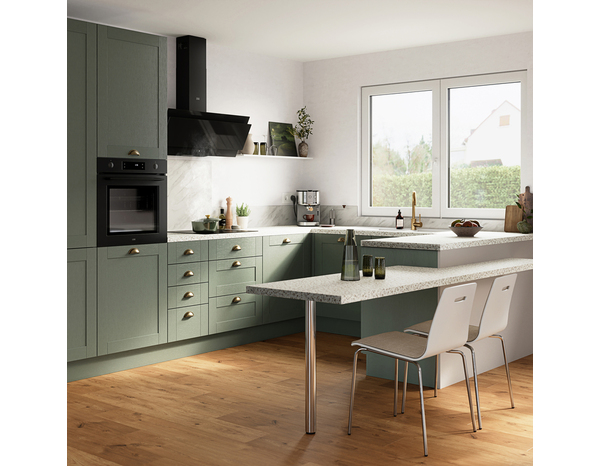 Hotte en verre noir inclinée L 89,8 cm x P 34 cm x H 32 cm - Cooke and Lewis - Brico Dépôt