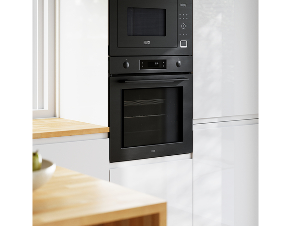 Four multifonction verre noir 70L - 59,5 x 59,5 x 55,5 cm - Cooke and Lewis - Brico Dépôt