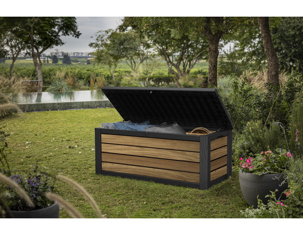 Coffre en polypropylène noir et gris OAK 570 L - Keter - Brico Dépôt