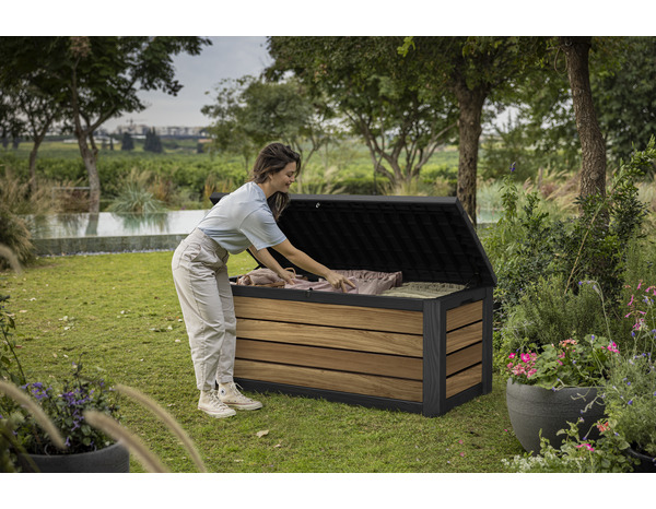 Coffre en polypropylène noir et gris OAK 570 L - Keter - Brico Dépôt