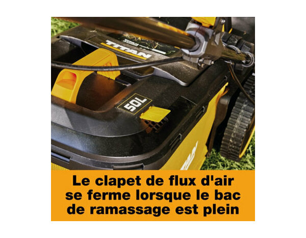 Tondeuse électrique 1800 W coupe 43 cm mulching rangement vertical poignée télescopique - Titan - Brico Dépôt