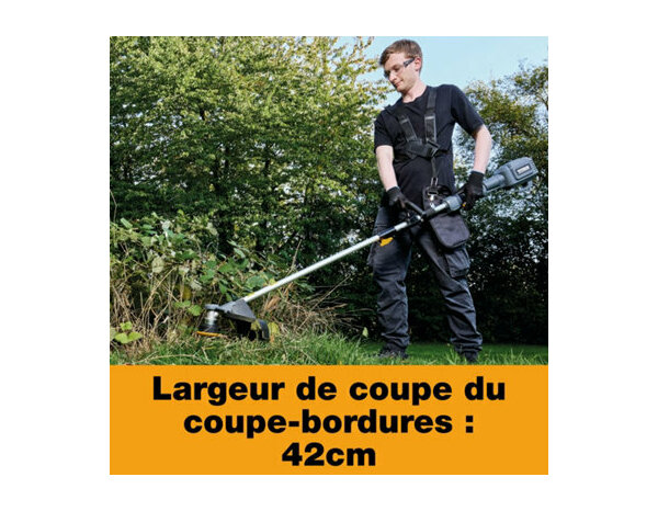 Débroussailleuse électrique 2-en-1 gris et jaune 1000 W 42 cm bobine 23 cm lame - Titan - Brico Dépôt