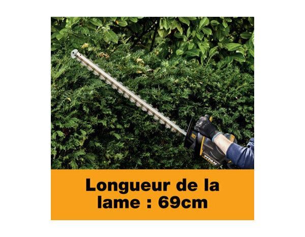 Taille-haie électrique TTB1180GHT lame 61 cm gris et jaune coupe 25 mm - Titan - Brico Dépôt