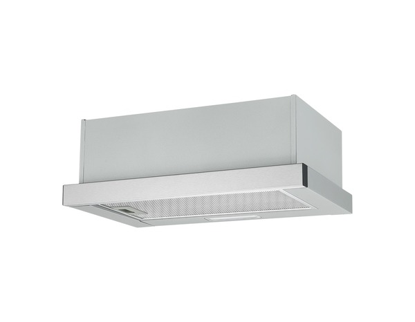 Hotte aspirante téléscopique NNTHS60EU effet acier inoxydable 60 cm 400 m³/h - Brico Dépôt