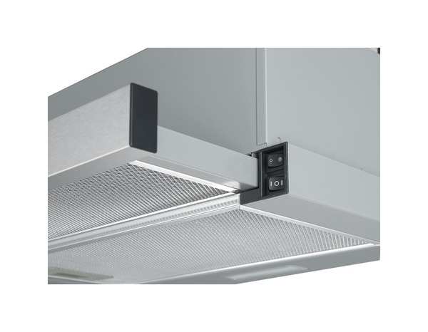 Hotte aspirante téléscopique NNTHS60EU effet acier inoxydable 60 cm 400 m³/h - Brico Dépôt