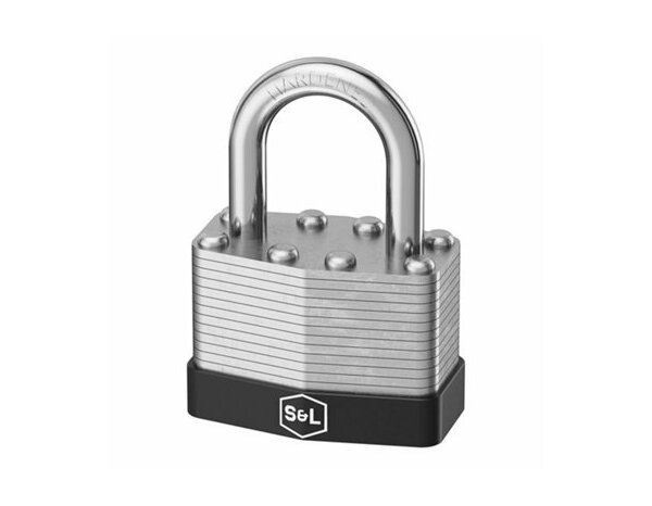 Cadenas laminé acier argent noir 5,35 cm hauteur anse 1,75 cm - Brico Dépôt