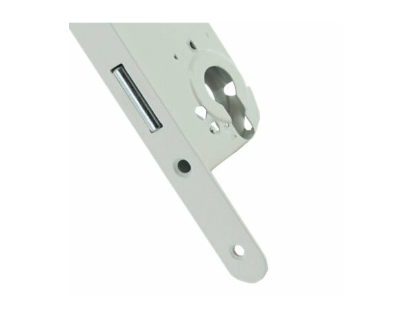 Pêne à ressort blanc acier zingué réversible pour porte bois -  230 x 20 x 60 mm - Brico Dépôt