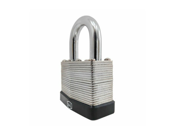 Cadenas acier laminé gris noir anse 8,8 mm 7,3x5,3 cm serrure à clé - Brico Dépôt