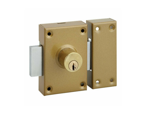 Verrou corps bombé pour porte bois cylindre 40 mm + 3 clés 1 - Brico Dépôt