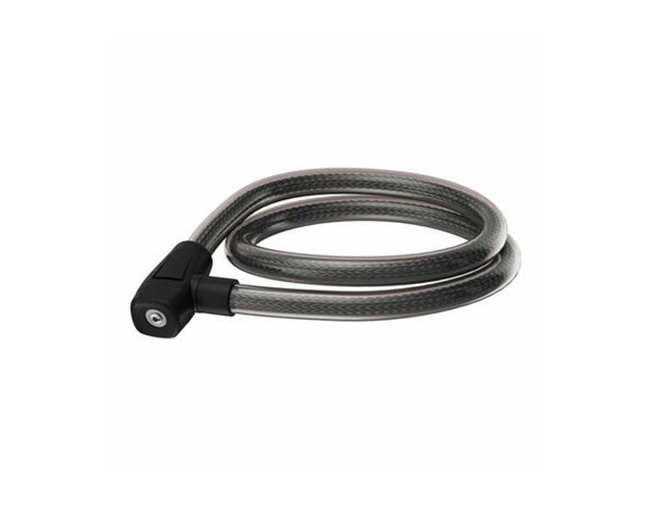 Antivol câble acier tressé noir 120 cm diamètre 22 mm avec clé - Brico Dépôt