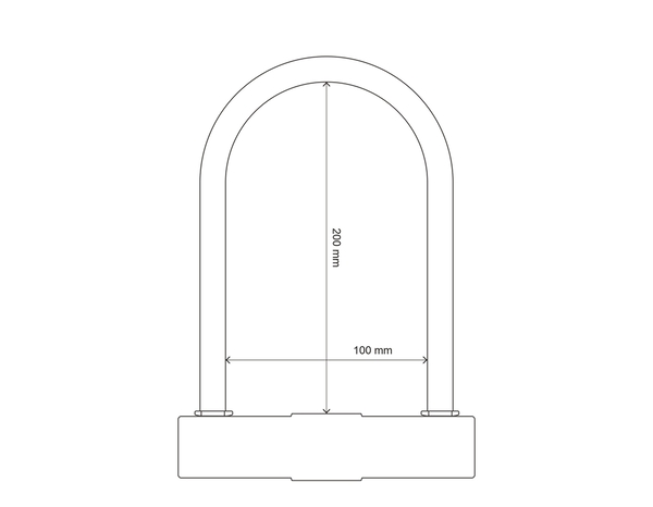 Antivol en U à combinaison en acier trempé pvc noir 20 cm x 10 cm - Brico Dépôt
