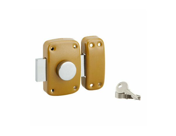 Verrou bouton + cylindre 23 x 45 mm pour porte bois 3 clés 1 - Brico Dépôt