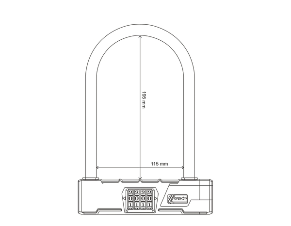 Antivol en U à combinaison acier trempé pvc noir 19 cm x 11,5 cm - Brico Dépôt
