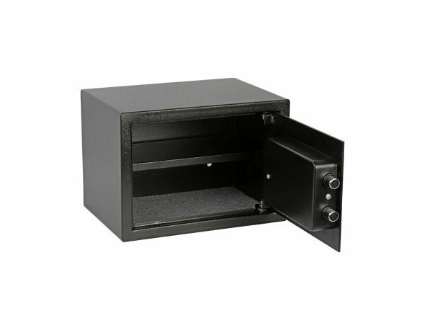 Coffre-fort mécanique 16 litres acier noir 35x25x25 cm - Brico Dépôt