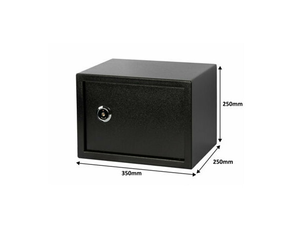 Coffre-fort mécanique 16 litres acier noir 35x25x25 cm - Brico Dépôt