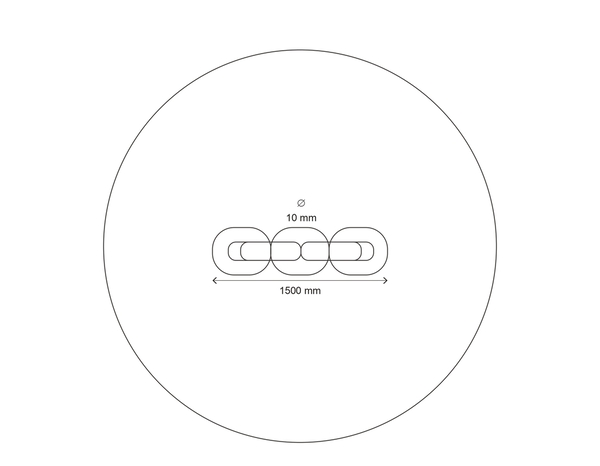 Chaîne de sécurité hexagonale acier trempé 150 cm noir - Brico Dépôt