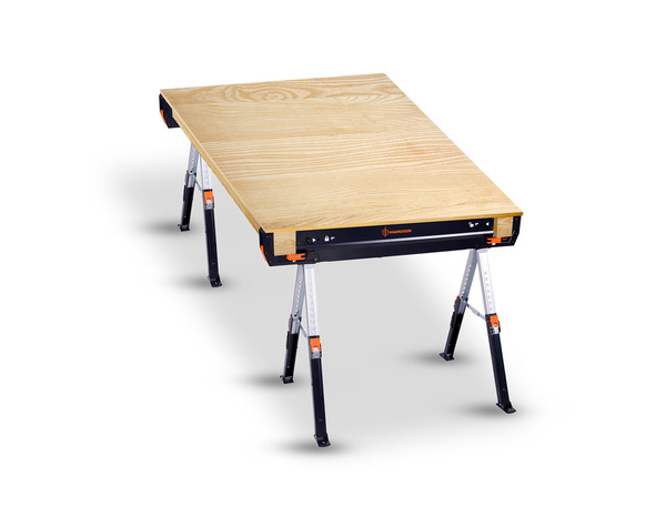 Lot de 2 treteaux pliables hauteur et largeur réglable 62 à 82 cm - MAGNUSSON - Brico Dépôt