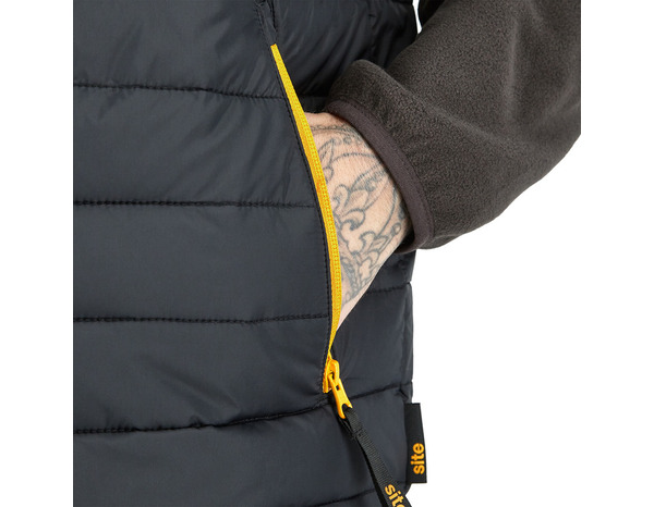 Veste sans manche CASTLIN noire imperméable rembourrée taille M - Brico Dépôt