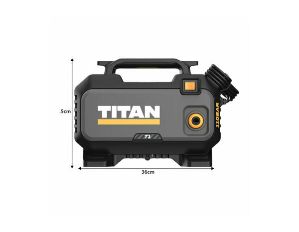 Nettoyeur haute pression 1400W 110 bars avec tuyau 6m et accessoires intégrés - Titan - Brico Dépôt