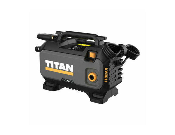 Nettoyeur haute pression 1400W 110 bars avec tuyau 6m et accessoires intégrés - Titan - Brico Dépôt