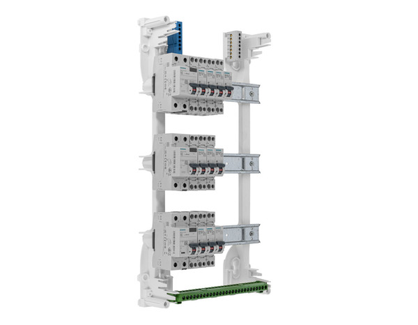 Tableau électrique pré-équipé 3 rangées 3 interrupteurs différentiels blanc mat - Siemens - Brico Dépôt