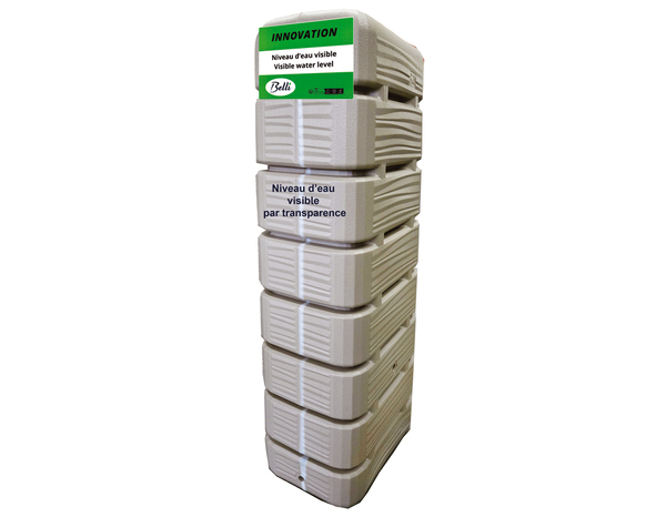 Récupérateur d'eau 320L polyéthylène haute résistance noir DUNE 60x40x145 cm - Brico Dépôt