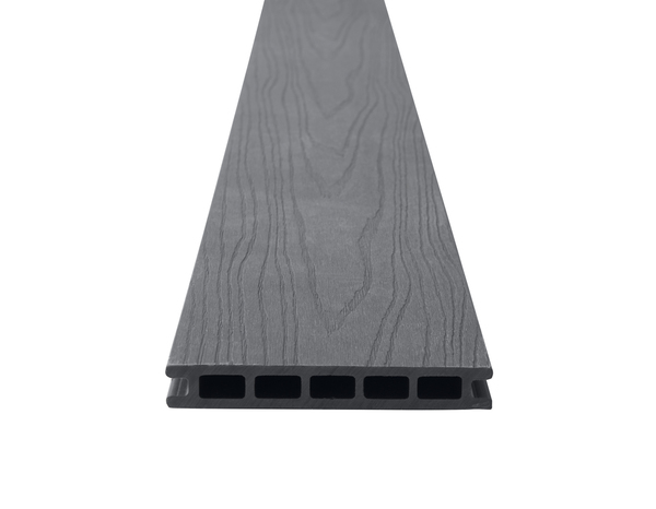 Lame composite gris brossé réversible NEVA 220 x 14,5 x 2,1 cm - Marque BLOOMA - Brico Dépôt