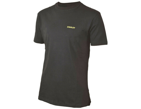 T-shirt de travail noir et jaune manches courtes 100 % coton UTAH Taille XXL - Stanley - Brico Dépôt