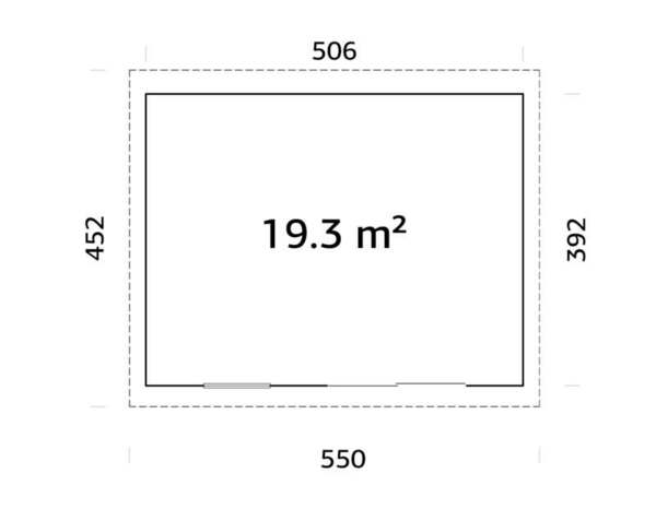 Studio de jardin bois massif 20 m² avec baie coulissante aluminium  anthracite LYDIA - Brico Dépôt