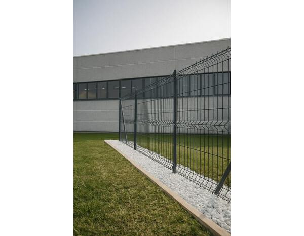 Panneau grillage rigide gris anthracite fils galvanisés PVC 200 × 153 cm - Brico Dépôt