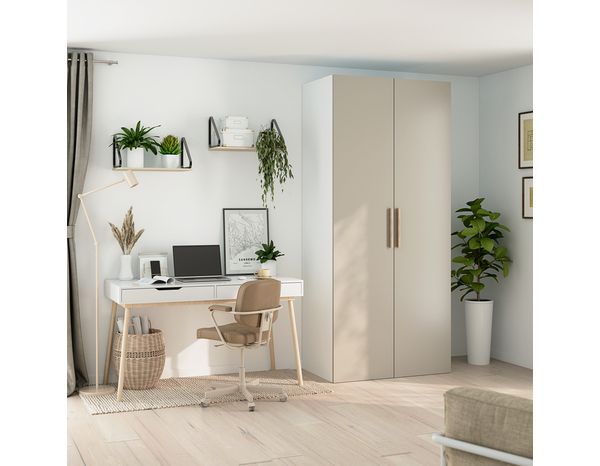 Porte beige CACHEMIRE HOMNY réversible - H.225 x L.50 cm - Cooke and Lewis - Brico Dépôt