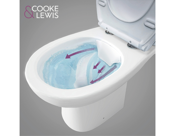 Cuvette WC suspendue céramique sans rebord NF VIONA 36,2 x 36,4 x 53,2 cm - Cooke and Lewis - Brico Dépôt