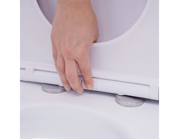 Cuvette WC suspendue céramique carénée sans rebord et vortex CALICIA 35 x 36 x 53 cm - Cooke and Lewis - Brico Dépôt