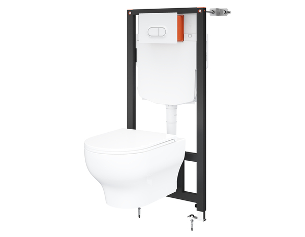 Cuvette WC suspendue céramique carénée sans rebord et vortex CALICIA 35 x 36 x 53 cm - Cooke and Lewis - Brico Dépôt