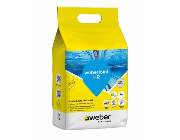 Produit de jointoiement haute résistance gris perle 5 kg intérieur et extérieur - Weber - Brico Dépôt