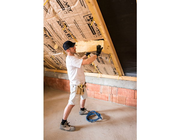 Rouleau laine de verre kraft 220 mm combles aménagés 35 R: 6,25 - 2,8 x 1,2 m - Isover - Brico Dépôt