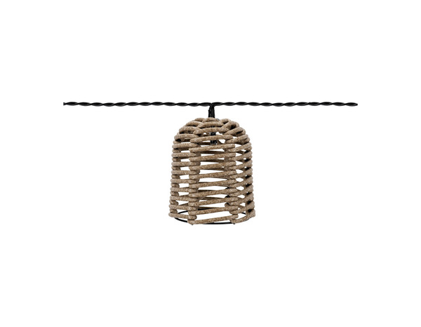 Guirlande lumineuse solaire 10 LED effet rotin marron 4,8 m IP44 - Brico Dépôt