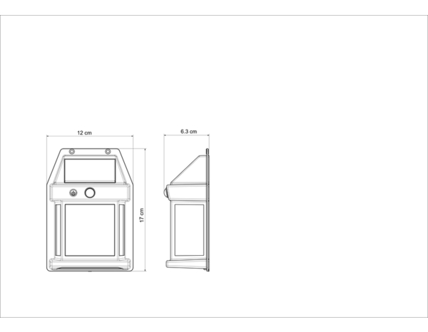Applique murale solaire LED avec détecteur de mouvement infrarouge noir 3000 K IP44 - Brico Dépôt