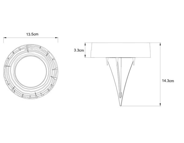 Spot solaire LED à piquer marron effet bois foncé 4000 K IP65 - Brico Dépôt