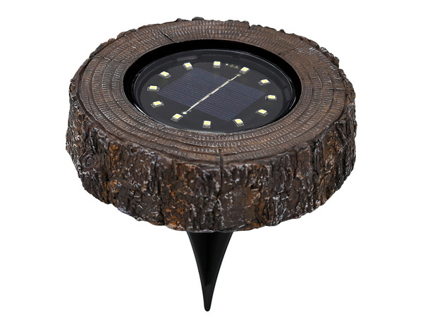 Spot solaire LED à piquer marron effet bois foncé 4000 K IP65 - Brico Dépôt